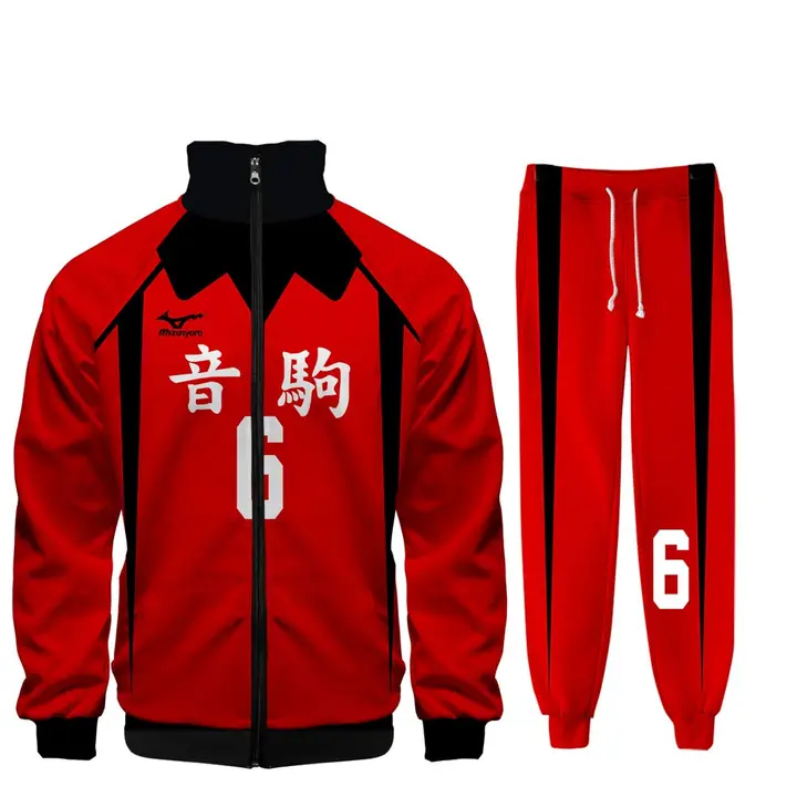 Zhongkaihua — Conjunto de chaqueta y pantalones deportivos de anime para cosplay, Karasuno Nekoma Ao