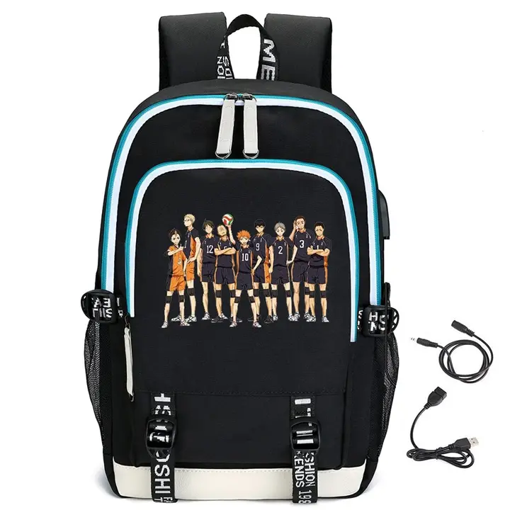 LKY STAR Unisex Haikyuu!! Merch Mochila Shoyo Hinata Kageyama Tobio Casual Daypacks Karasu