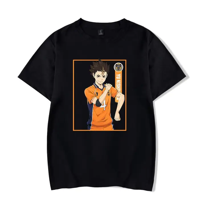 Huacaiyu — Camiseta para Hombre y Mujer, Karasuno Algodón Verano Camiseta Impreso Hinata Shoyo Cospl