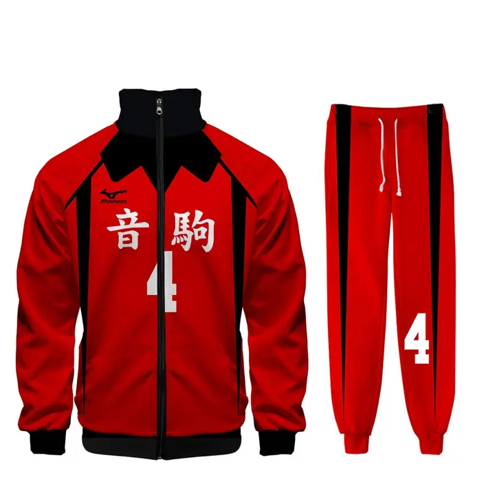 Zhongkaihua — Conjunto de chaqueta y pantalones deportivos de anime para cosplay, Karasuno Nekoma Ao