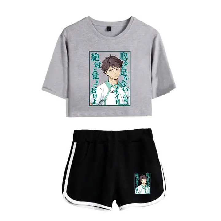 LKY STAR — Camisetas y Pantalones Cortos Deportivos Sets Hinata Shoyo Cosplay Conjuntos de Top y Pan