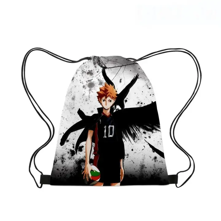 Roffatide — Anime Bolsa de la cuerda Oxford Drawstring Backpack Bolsa de la cuerda Sports Basketball