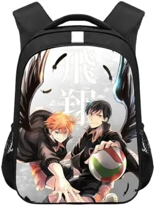 Mochila Escolar Haikyuu Hinata y Kageyama Alas de Cuervo (Luna)