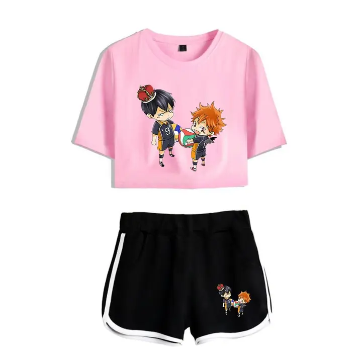 LKY STAR — Camisetas y Pantalones Cortos Deportivos Sets Hinata Shoyo Cosplay Conjuntos de Top y Pan