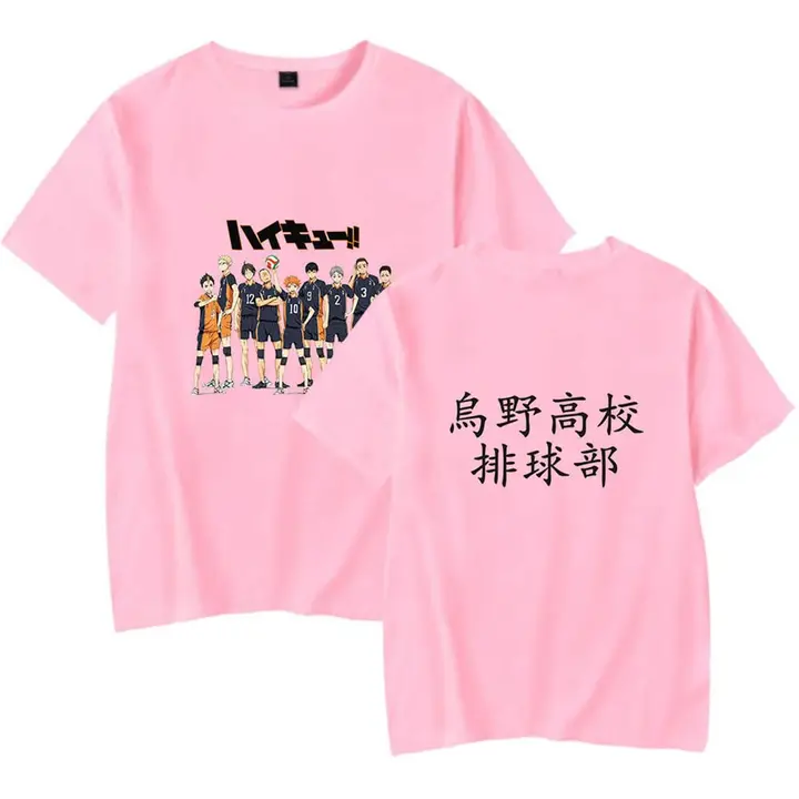LKY STAR — Anime Camiseta para Hombre Mujer Karasuno High School T-Shirt Cosplay Short Sleeve Shirt