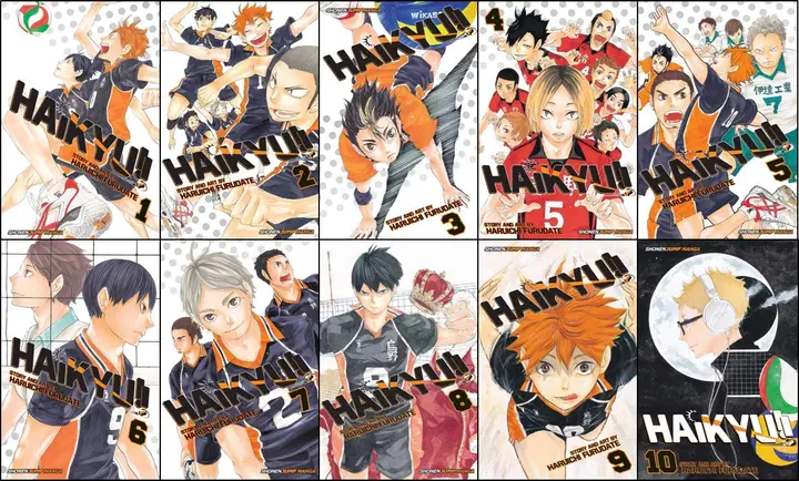 Pack Manga Haikyuu Tomos 1-10 en Inglés