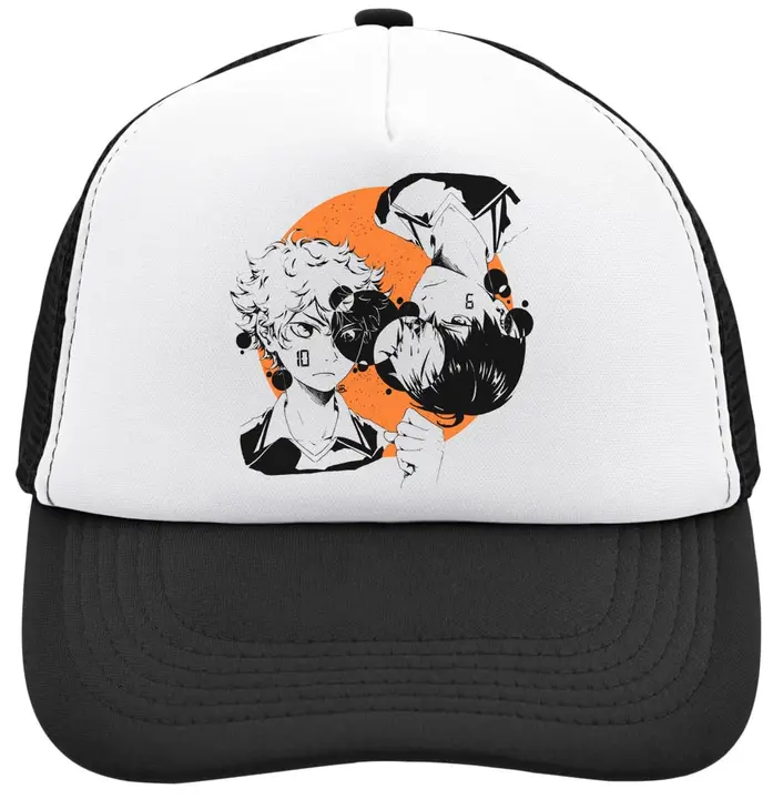 Functon+ — Team Members Hinata and Kageyama - Gorra de camionero ajustable con parte trasera de mall