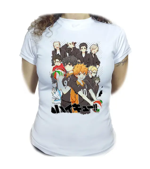 MERCHANDMANIA — CAMISETA MUJER A3 HAIKYUU TO THE TOP serie anime personajes woman tshirt