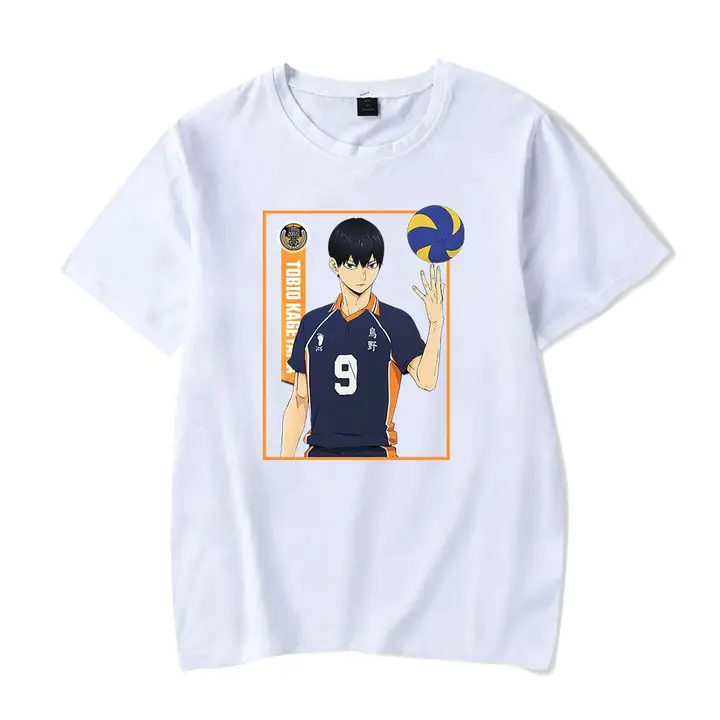 Huacaiyu — Camiseta para Hombre y Mujer, Karasuno Algodón Verano Camiseta Impreso Hinata Shoyo Cospl