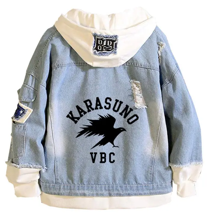 WANHONGYUE — Chaqueta Vaquera Hoodie Denim Jacket Unisexo Sudadera con Capucha Jeans Sweatshirt Abri