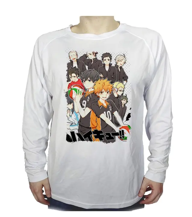 MERCHANDMANIA — Camiseta Manga Larga A3 Haikyuu TO The Top Serie Anime Personajes Tshirt