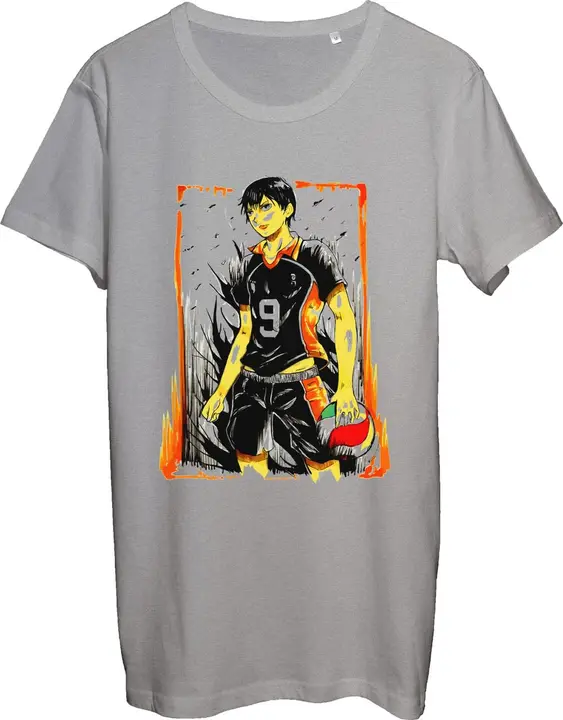 Functon+ — Character Kageyama Portrait - Camiseta para hombre, color gris