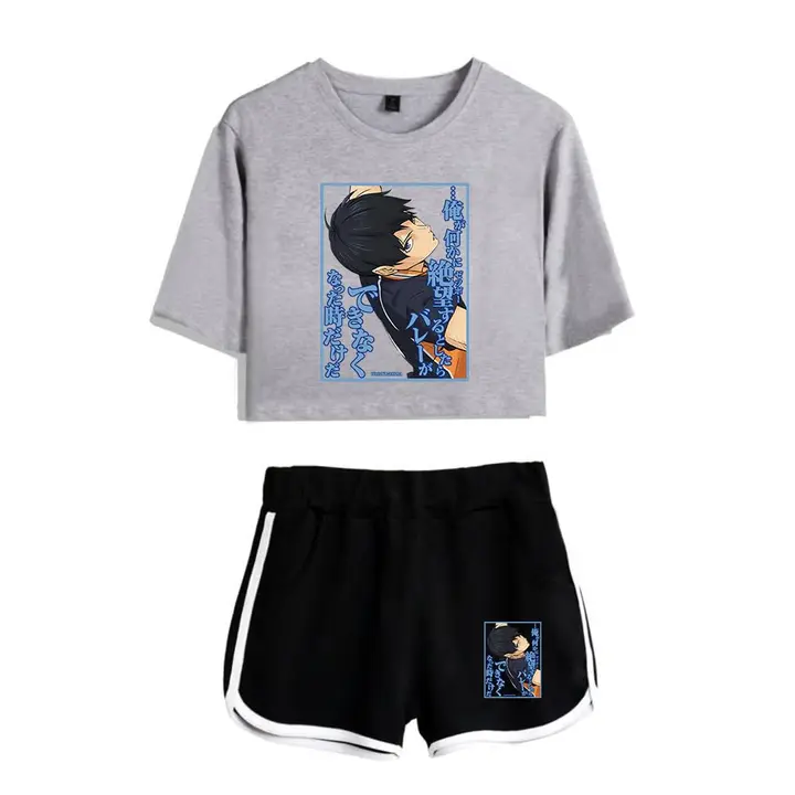 LKY STAR — Camisetas y Pantalones Cortos Deportivos Sets Hinata Shoyo Cosplay Conjuntos de Top y Pan