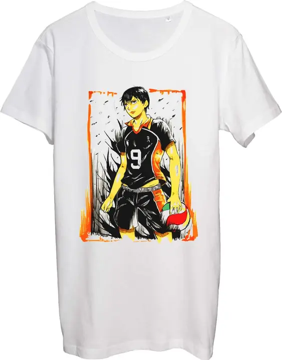 Functon+ — Character Kageyama Portrait - Camiseta para hombre, color blanco