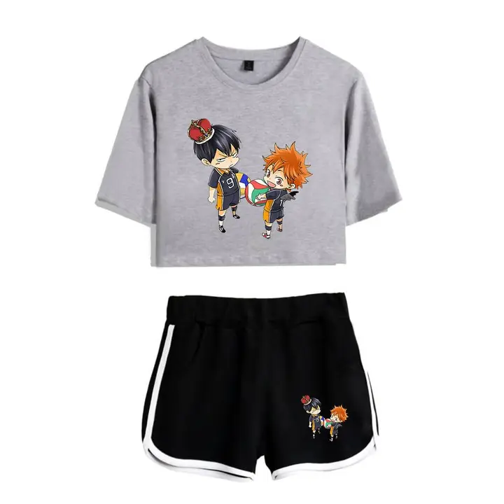 LKY STAR — Camisetas y Pantalones Cortos Deportivos Sets Hinata Shoyo Cosplay Conjuntos de Top y Pan