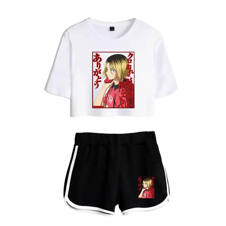 LKY STAR — Camisetas y Pantalones Cortos Deportivos Sets Hinata Shoyo Cosplay Conjuntos de Top y Pan