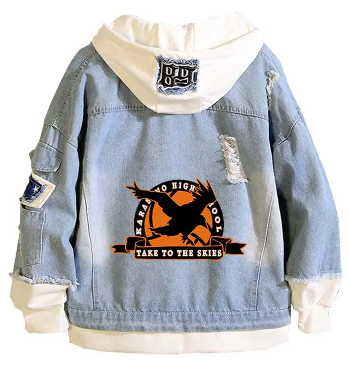 WANHONGYUE — Chaqueta Vaquera Hoodie Denim Jacket Unisexo Sudadera con Capucha Jeans Sweatshirt Abri
