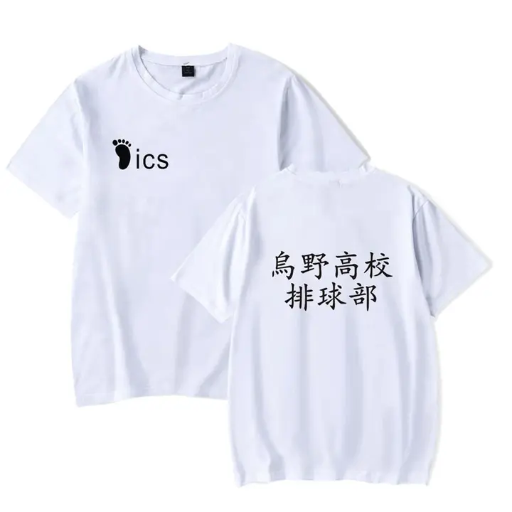 LKY STAR — Anime Camiseta para Hombre Mujer Karasuno High School T-Shirt Cosplay Short Sleeve Shirt