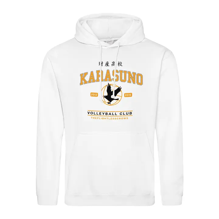 B&S Boutique — Property of Karasuno High School Sudadera con Capucha Blanco Unisex Size S