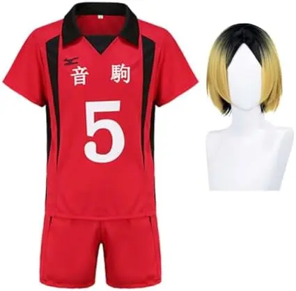 Disfraz Cosplay Camiseta y Peluca Kenma Kozume (Nekoma) (Nº5)