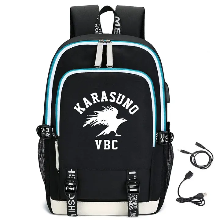 LKY STAR Unisex Haikyuu!! Merch Mochila Shoyo Hinata Kageyama Tobio Casual Daypacks Karasu