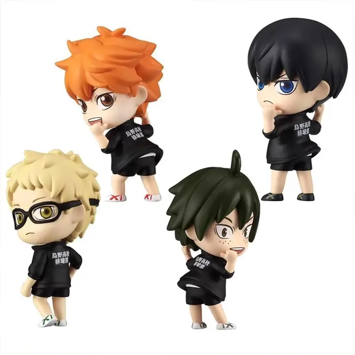Figura Haikyuu Hinata, Kageyama, Tsukishima y Yamaguchi (Ropa de Calle)