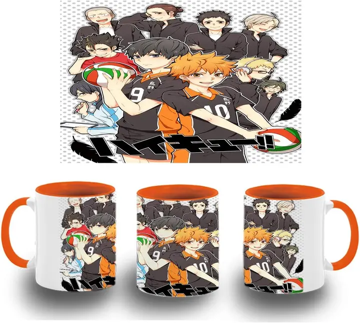 Taza Haikyuu Elenco Completo (naranja)