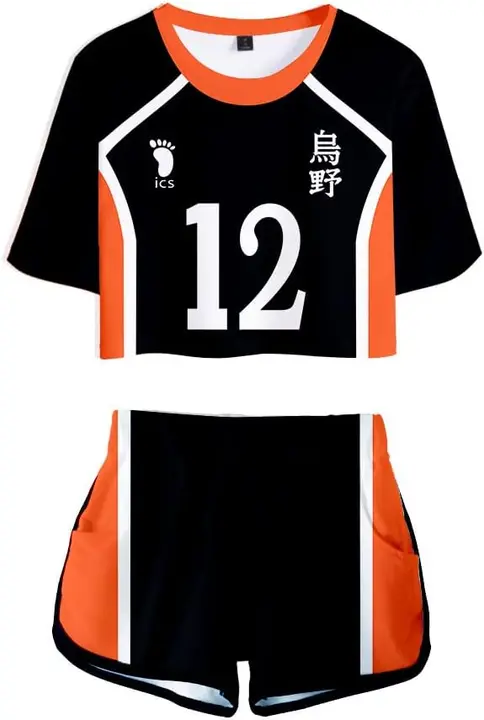 Conjunto crop top + shorts Haikyuu Yamaguchi Tadashi (Karasuno)