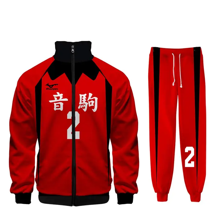 Zhongkaihua — Conjunto de chaqueta y pantalones deportivos de anime para cosplay, Karasuno Nekoma Ao