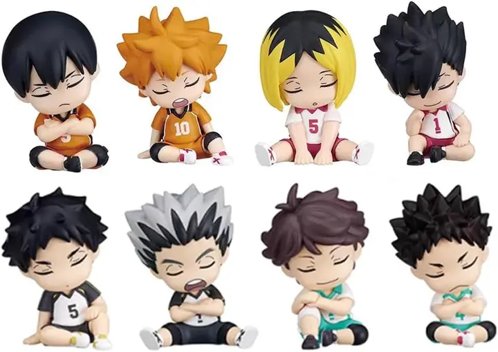 Figura Haikyuu Pack 8 Chibi Sentados (combo B)