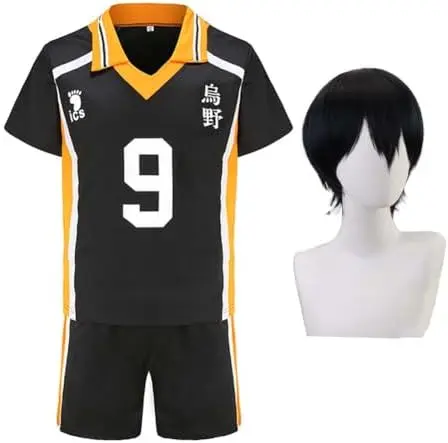 Disfraz Cosplay Camiseta y Peluca Kageyama Tobio (Karasuno) (Nº9)