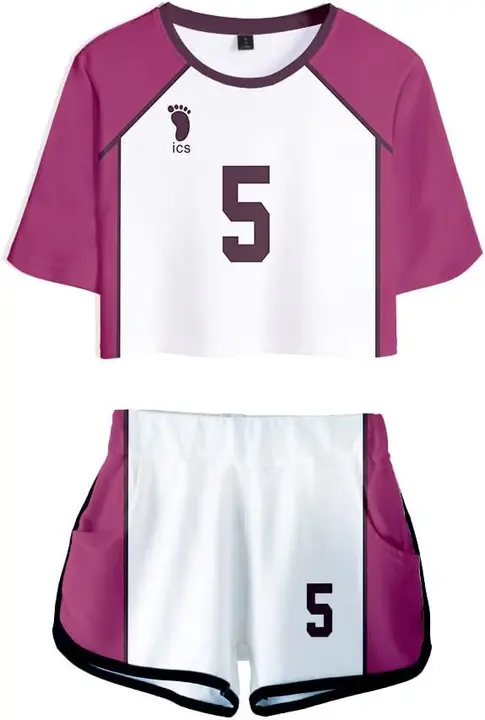 Conjunto crop top + shorts Haikyuu Tendou Satori (Shiratorizawa nº5)