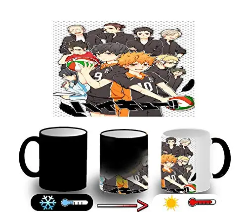 Taza Mágica Termosensible Haikyuu!! Equipo Karasuno "To The Top"