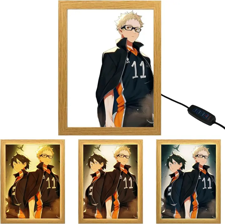 Lámpara LED Haikyuu con Marco de Fotos