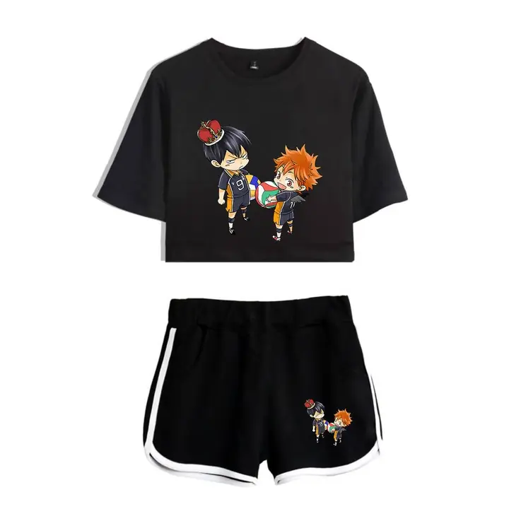 LKY STAR — Camisetas y Pantalones Cortos Deportivos Sets Hinata Shoyo Cosplay Conjuntos de Top y Pan