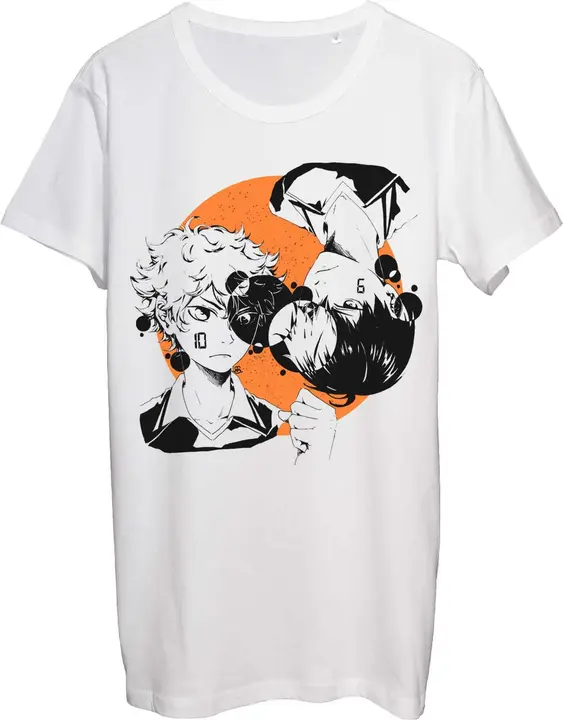 Functon+ — Team Members Hinata and Kageyama - Camiseta para hombre, color blanco