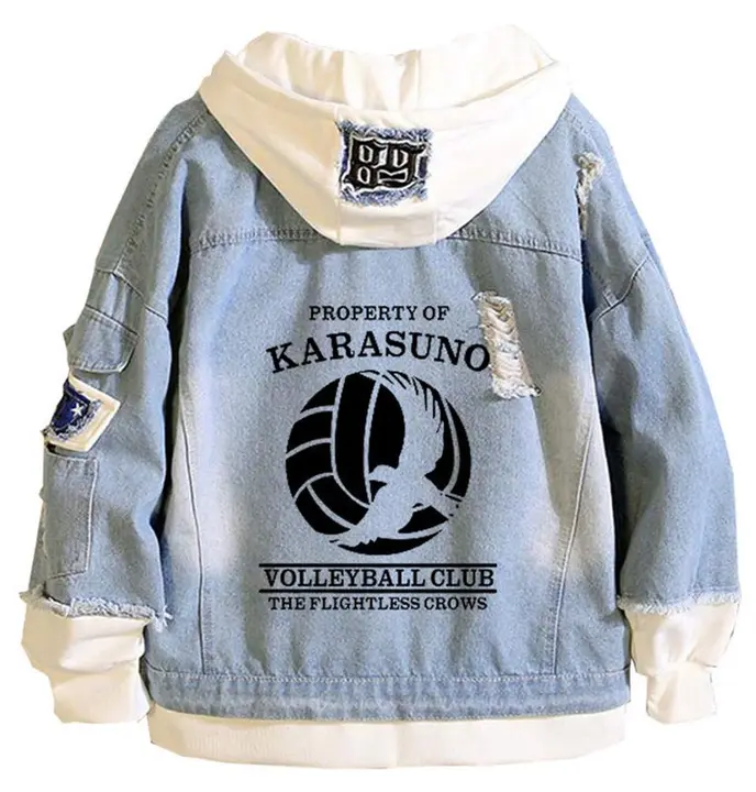 WANHONGYUE — Chaqueta Vaquera Hoodie Denim Jacket Unisexo Sudadera con Capucha Jeans Sweatshirt Abri