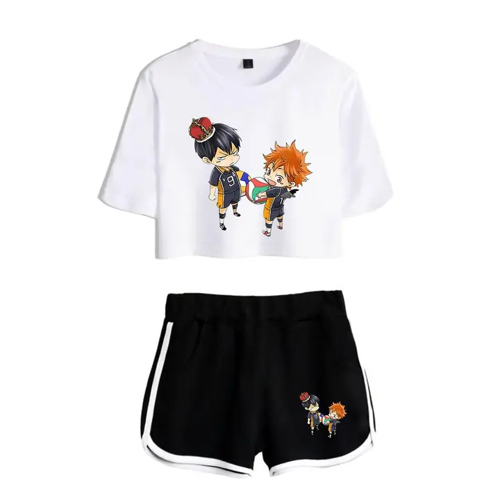 LKY STAR — Camisetas y Pantalones Cortos Deportivos Sets Hinata Shoyo Cosplay Conjuntos de Top y Pan