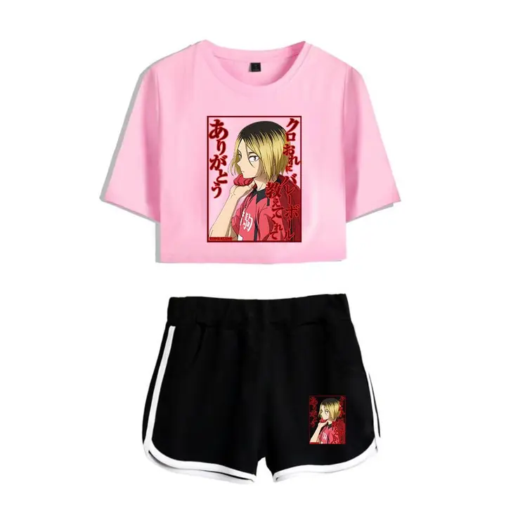 LKY STAR — Camisetas y Pantalones Cortos Deportivos Sets Hinata Shoyo Cosplay Conjuntos de Top y Pan