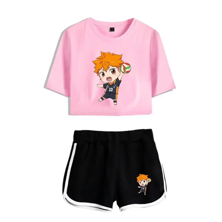 LKY STAR — Camisetas y Pantalones Cortos Deportivos Sets Hinata Shoyo Cosplay Conjuntos de Top y Pan