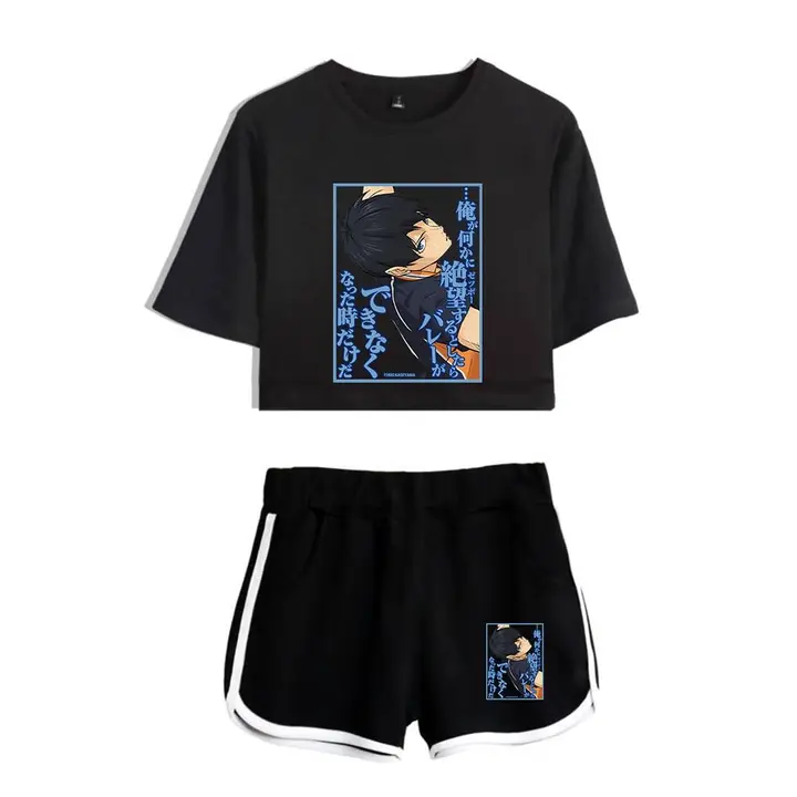 LKY STAR — Camisetas y Pantalones Cortos Deportivos Sets Hinata Shoyo Cosplay Conjuntos de Top y Pan