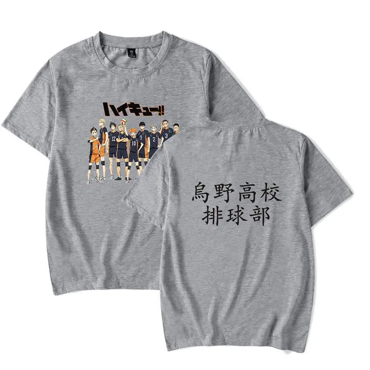 LKY STAR — Anime Camiseta para Hombre Mujer Karasuno High School T-Shirt Cosplay Short Sleeve Shirt