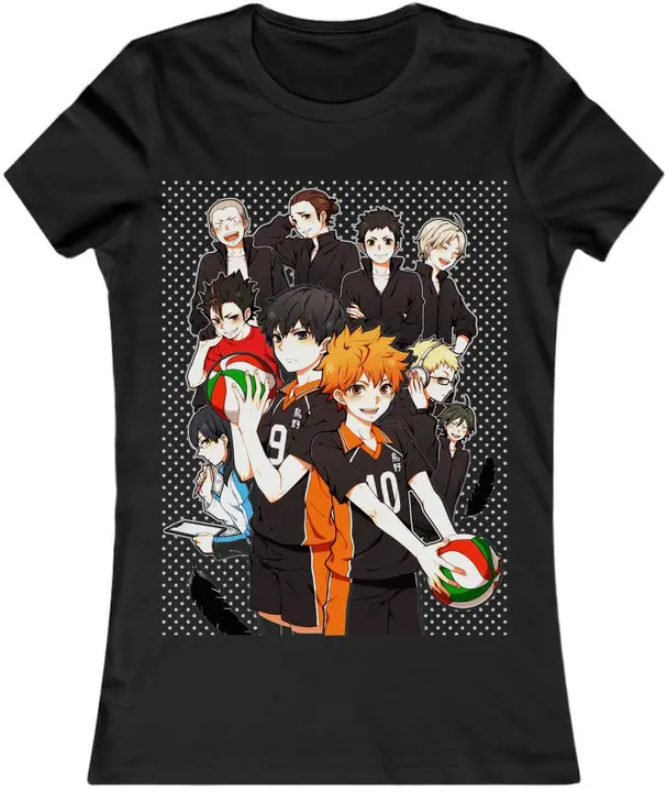 Characters Artwork - Camiseta para mujer, color negro