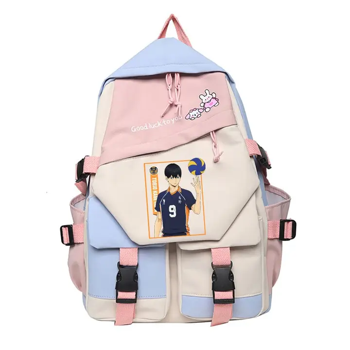 Huacaiyu — Mochila para la Escuela con Estampado Mochila Informal de Moda de Dibujos Animados Karasu