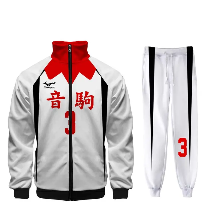 Zhongkaihua — Conjunto de chaqueta y pantalones deportivos de anime para cosplay, Karasuno Nekoma Ao
