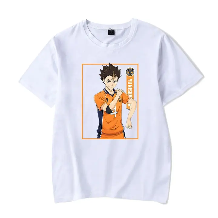 Huacaiyu — Camiseta para Hombre y Mujer, Karasuno Algodón Verano Camiseta Impreso Hinata Shoyo Cospl
