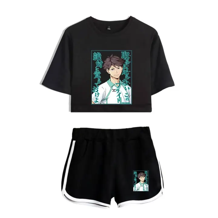 LKY STAR — Camisetas y Pantalones Cortos Deportivos Sets Hinata Shoyo Cosplay Conjuntos de Top y Pan
