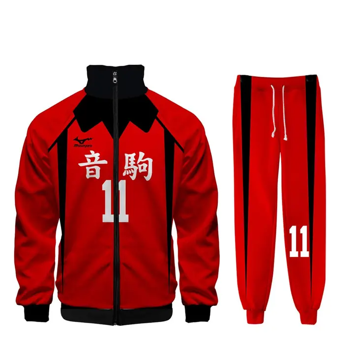 Zhongkaihua — Conjunto de chaqueta y pantalones deportivos de anime para cosplay, Karasuno Nekoma Ao