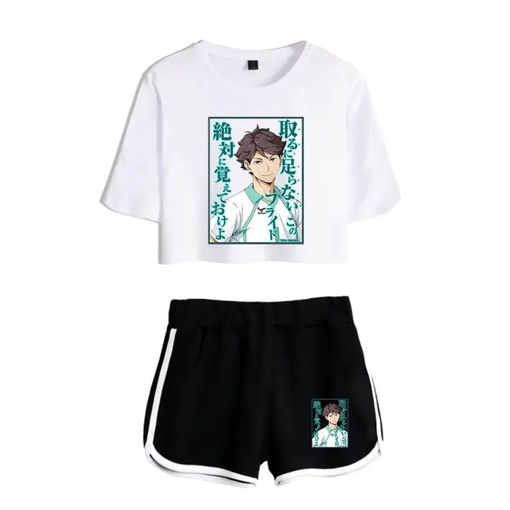 LKY STAR — Camisetas y Pantalones Cortos Deportivos Sets Hinata Shoyo Cosplay Conjuntos de Top y Pan