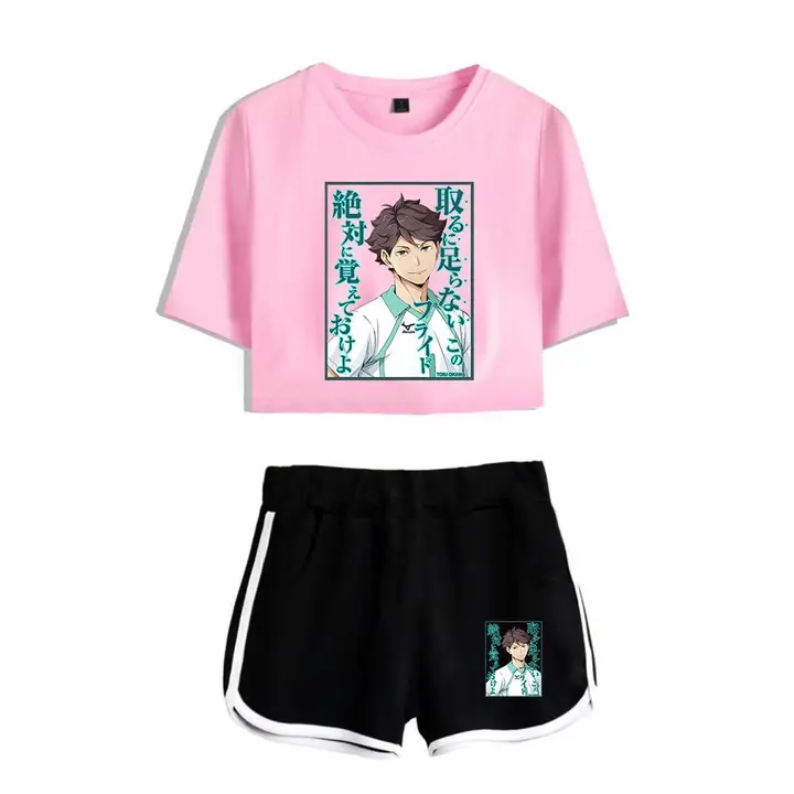 LKY STAR — Camisetas y Pantalones Cortos Deportivos Sets Hinata Shoyo Cosplay Conjuntos de Top y Pan